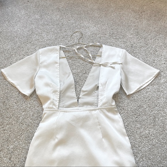 Beginning Boutique Open Back White Mini Dress - Picture 9 of 10